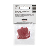 Pack of Dunlop Gator Grip guitar picks with a clear window on a white background
