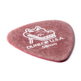 Guitar pick with Dunlop USA branding on a white background