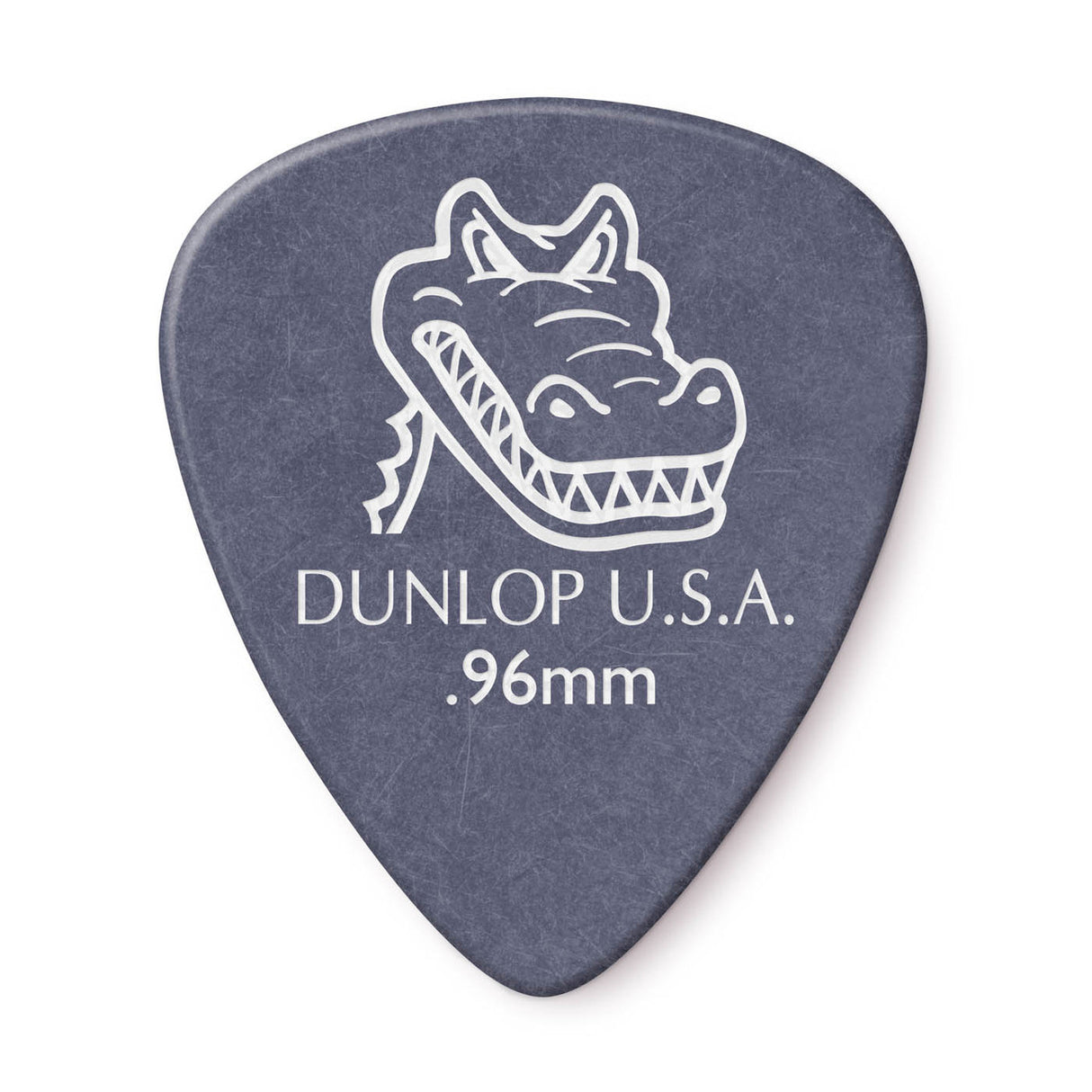 Guitar pick with Dunlop USA logo and text on a white background