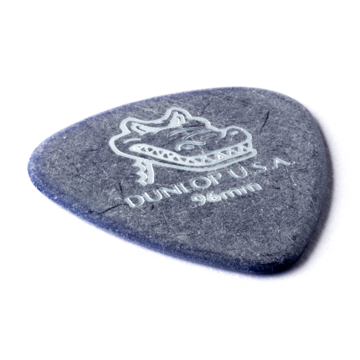 Guitar pick with Dunlop USA branding on a white background