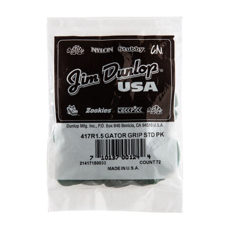 Pack of Jim Dunlop guitar picks with a clear plastic cover on a white background