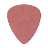 Pink guitar pick on a white background