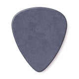Blue guitar pick on a white background