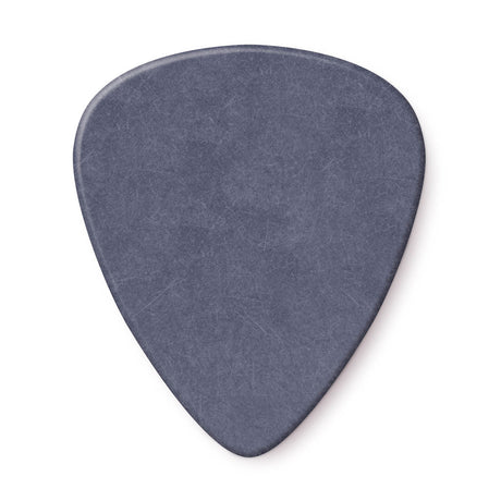Blue guitar pick on a white background