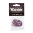 Pack of Dunlop Gator Grip guitar picks with purple color on a white background