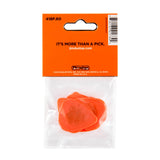 Packaged guitar picks with Dunlop branding on an orange card.