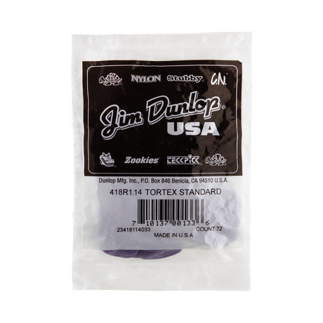 Packaged guitar picks with Jim Dunlop branding on a white background