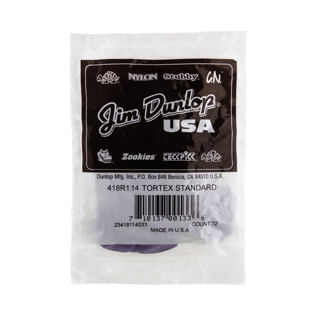 Packaged guitar picks with Jim Dunlop branding on a white background