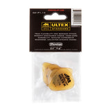 Packaged Dunlop Ultex guitar picks with packaging showing brand details.