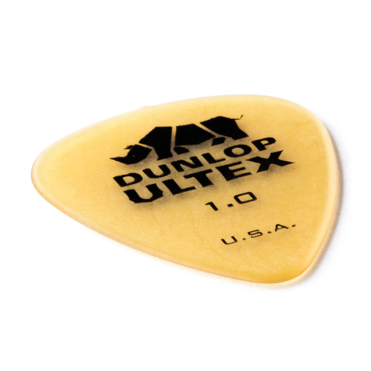 Dunlop Ultex guitar pick on a white background