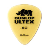Dunlop Ultex guitar pick with black text on a white background