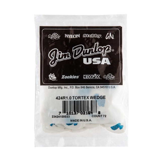 Packaged guitar picks with Jim Dunlop branding on a white background