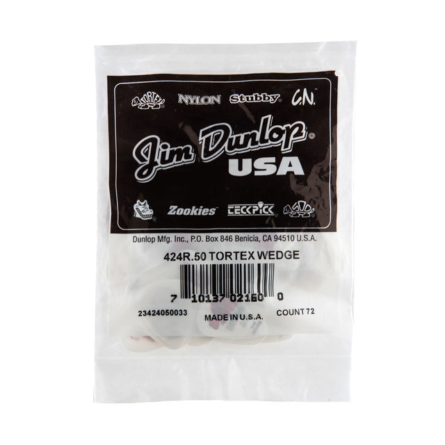 Packaged guitar picks with Jim Dunlop branding on a white background