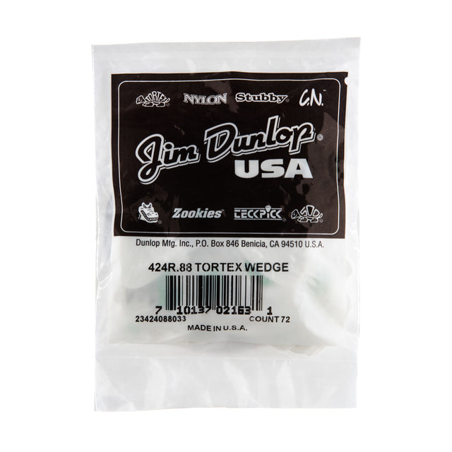 Packaged guitar picks with Jim Dunlop branding on a white background