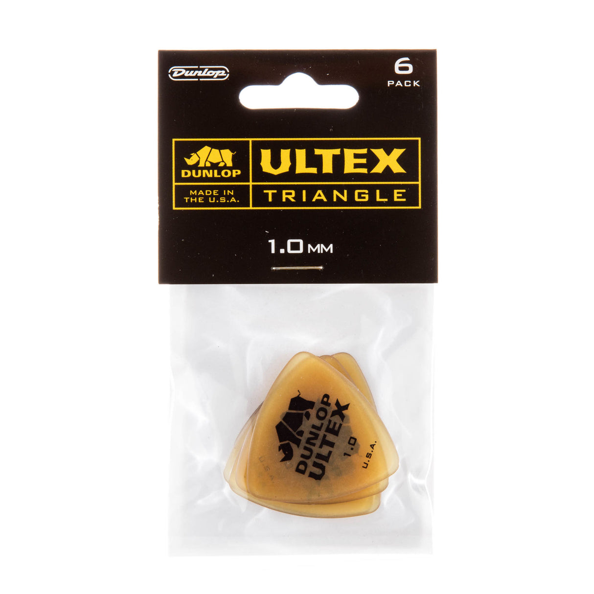 Dunlop Ultex Triangle guitar pick packaging with picks visible