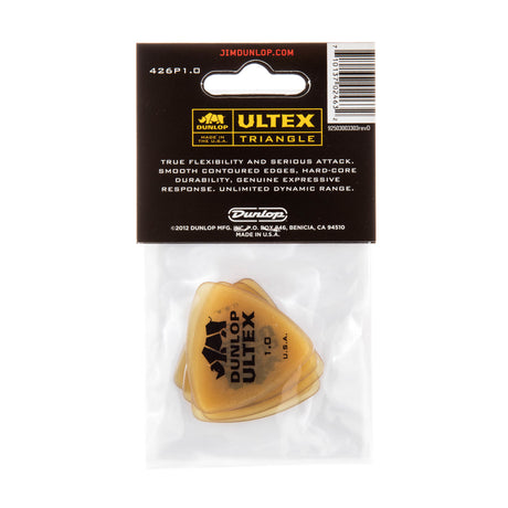 Dunlop Ultex Triangle guitar picks in packaging with brand label