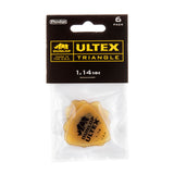 Pack of Dunlop Ultex Triangle guitar picks with packaging on a white background