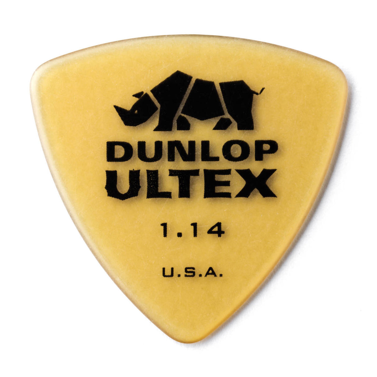 Dunlop Ultex guitar pick with black text on a white background