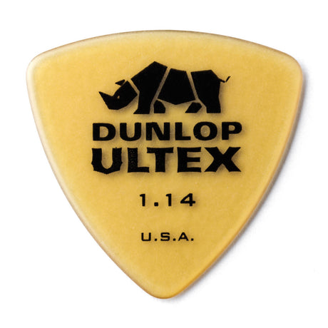 Dunlop Ultex guitar pick with black text on a white background