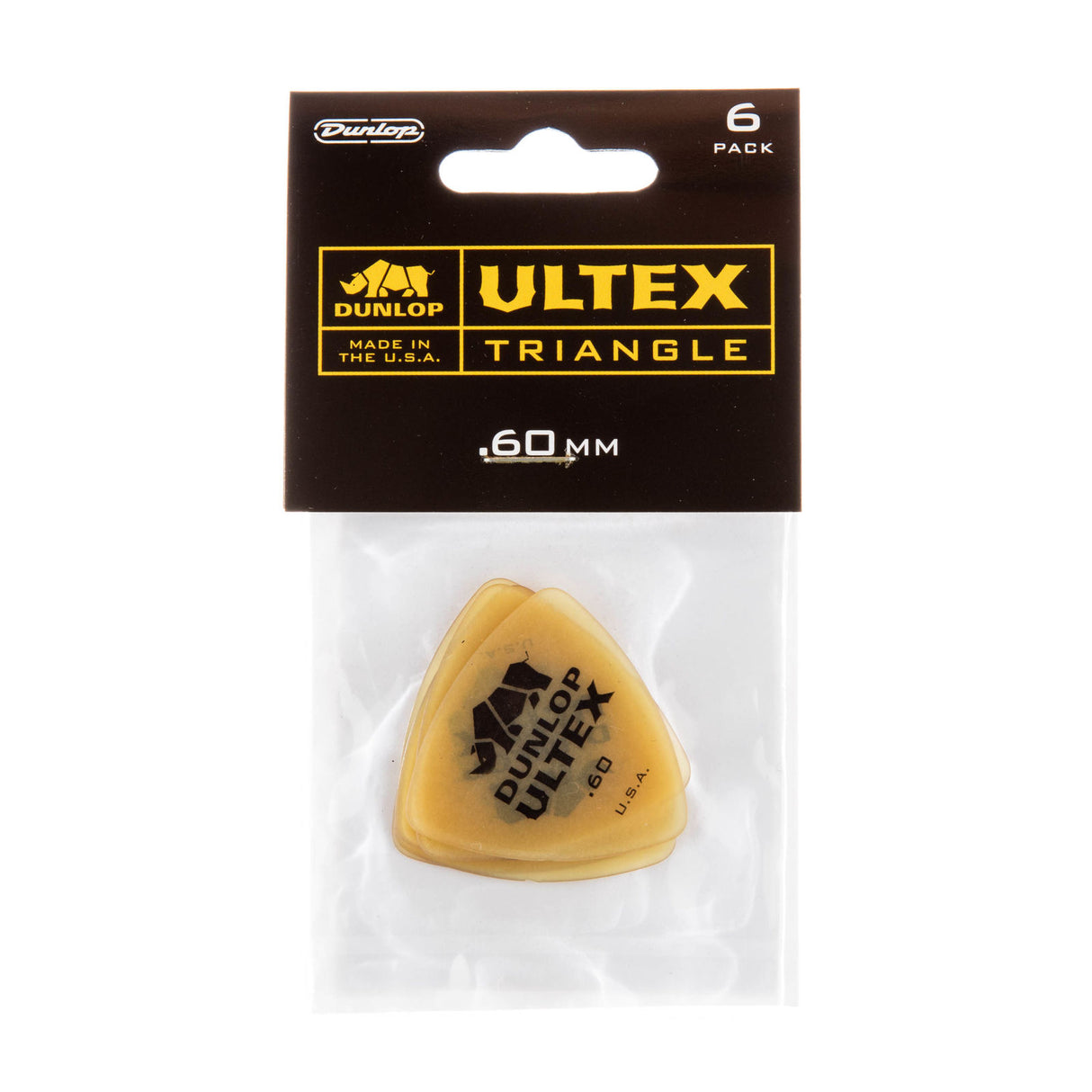 Dunlop Ultex Triangle guitar pick packaging with picks visible