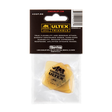 Dunlop Ultex guitar pick triangle in packaging with brand label