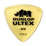 Dunlop Ultex guitar pick with a rhino logo on a white background