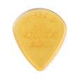 A clear gold guitar pick with Ultex Jazz III XL Series branding on a white background