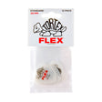 Tortex Flex guitar pick packaging with picks inside on a white background