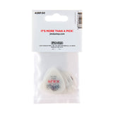 Guitar pick in packaging with Dunlop branding on a white background