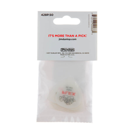 A pack of Dunlop branding guitar picks on a white background