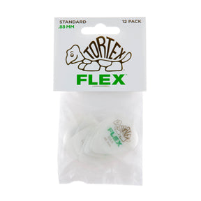 Package of Tortex Flex guitar picks with visible branding on a white background