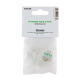 Packaged Dunlop guitar picks with clear plastic cover on white background