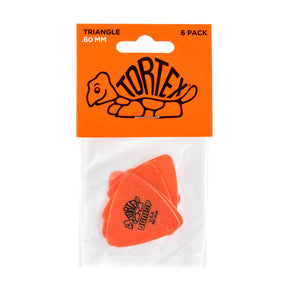 Pack of orange guitar picks with Tortex branding on a white background