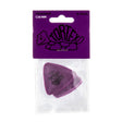 Pack of Tortex guitar picks with a purple triangle pick visible, on a white background