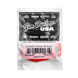 Packaged guitar picks with Jim Dunlop branding on a white background