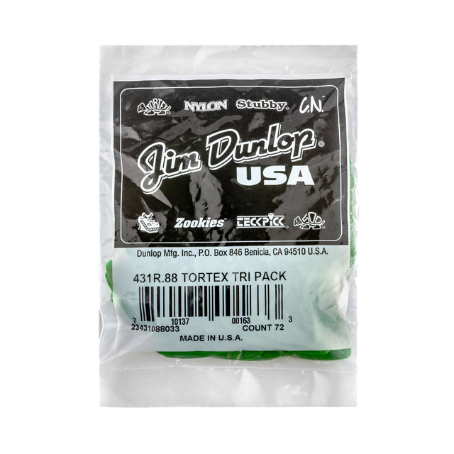 Packaged guitar picks with Jim Dunlop branding on a white background