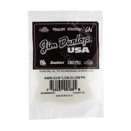 Packaged guitar picks with Jim Dunlop branding on a white background