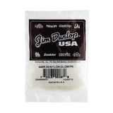 Packaged guitar picks with Jim Dunlop branding on a white background
