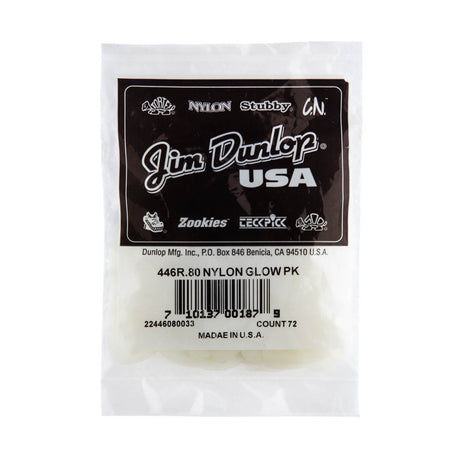 Packaged guitar picks with Jim Dunlop branding on a white background