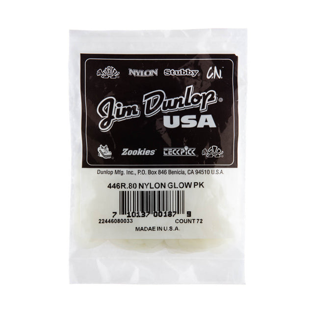 Packaged guitar picks with Jim Dunlop branding on a white background