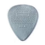 A gray guitar pick with Dunlop USA branding on a white background