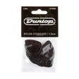 Pack of Dunlop guitar picks with clear plastic packaging on a white background