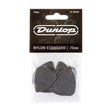 Pack of Dunlop guitar picks with clear plastic window on a white background