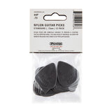Pack of Dunlop nylon guitar picks with packaging on a white background