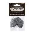 Dunlop guitar picks packaging with gray picks inside on a white background