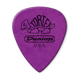 Purple guitar pick with Dunlop branding on a white background