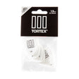 Tortex guitar pick packaging with picks inside on a white background