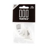 Tortex guitar pick packaging with picks inside on a white background