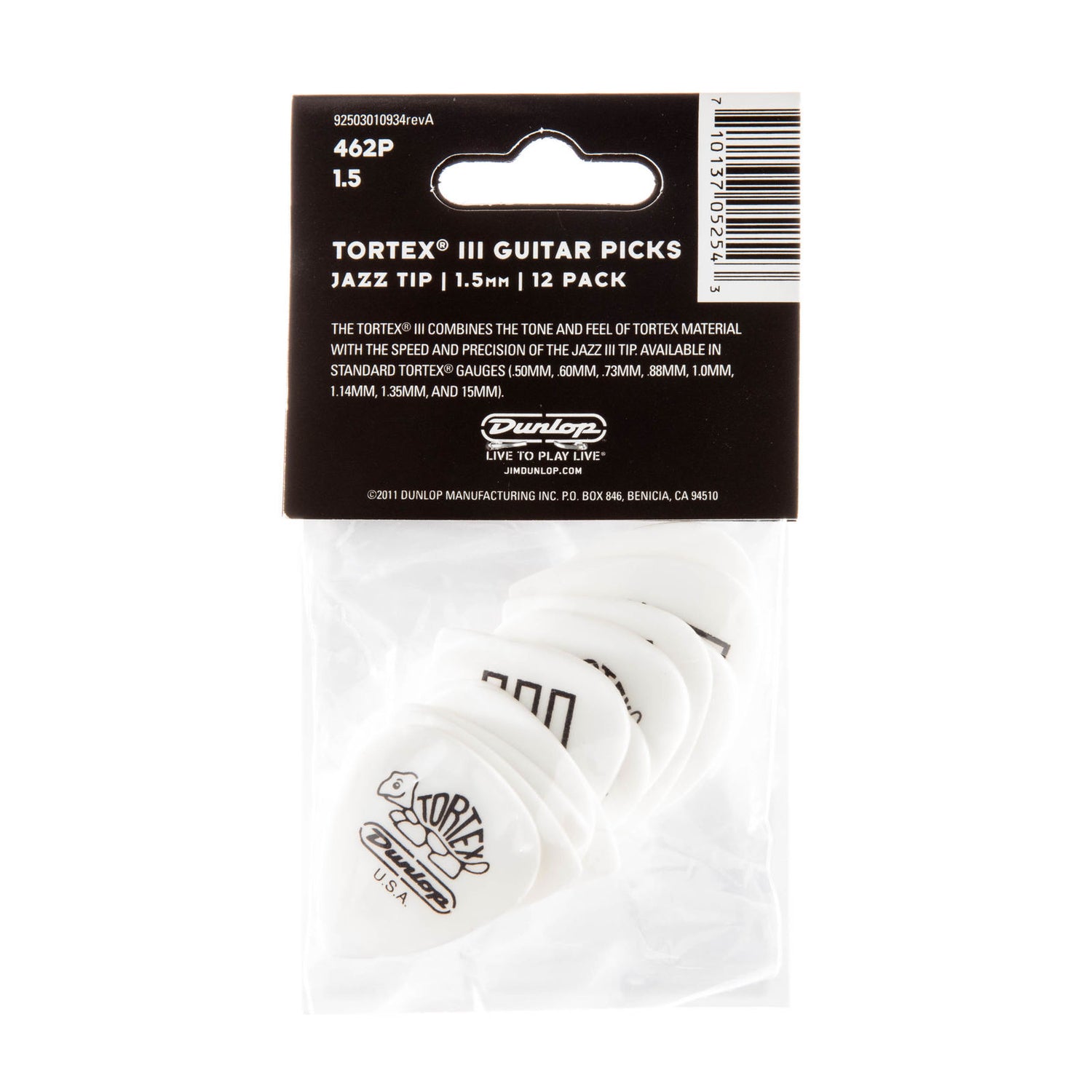 Dunlop Tortex® TIII Picks - 1.50mm - Pack Of 12 Picks – Chesbro Music ...