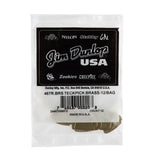Packaged Jim Dunlop guitar picks with brand logo and product details on a white background